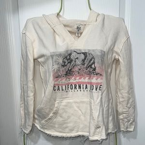 Billabong pull on hooded sweater. Size M